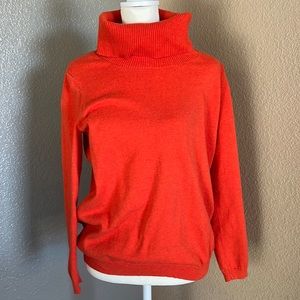 *Lands End - Size S - red/orange turtle neck knit shirt